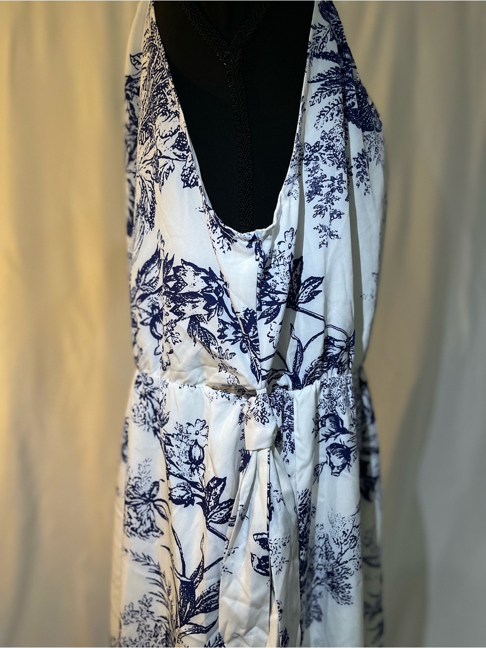 BloomChic White & Navy Floral Maxi Dress - Picture 9 of 12